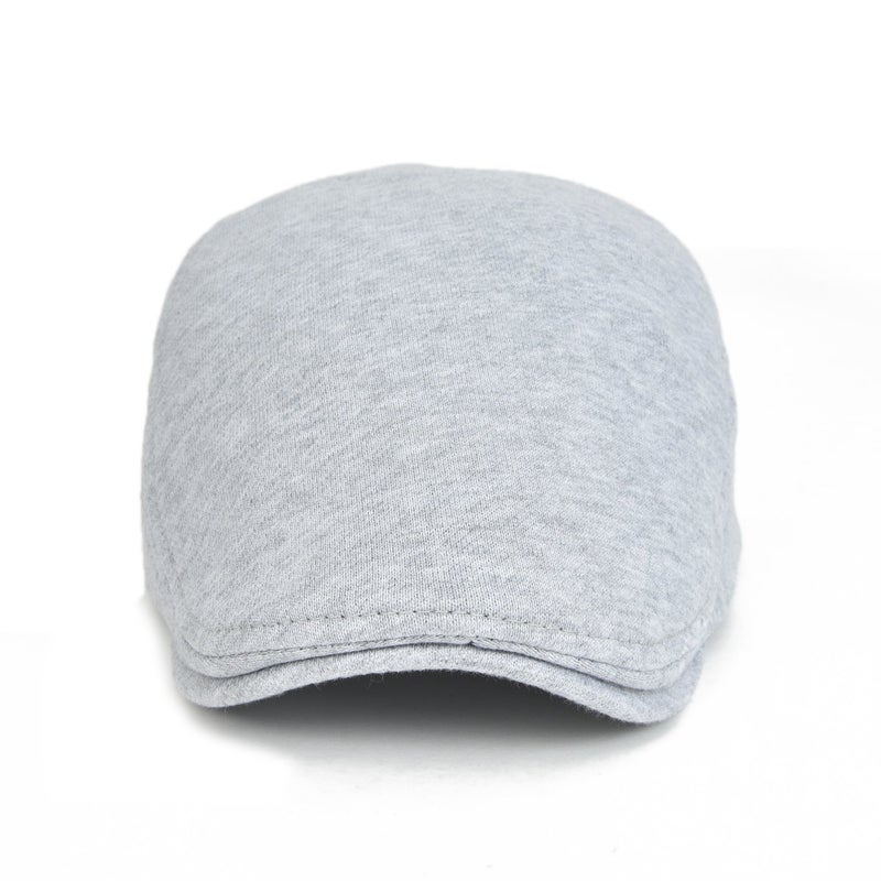 VOBOOM Men Newsboy Cap Cotton Flat Ivy Gatsby Driving Hat (Light Grey) - Image 3